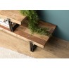 Meuble TV SIXTINE marron 2 niveaux Teck Acacia Mahogany recyclé Meuble TV SIXTINE marron 2 niveaux Teck Acacia Mahogany recyclé