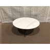SECONDE MAIN - Table basse ronde 78x78cm plateau effet marbre