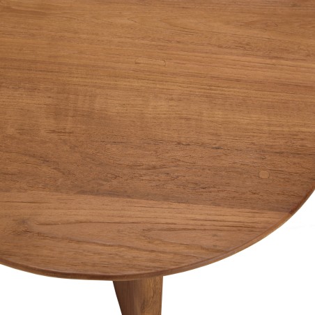 Organic-shaped coffee table in recycled teak | Sixtine Collection