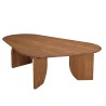 Organic-shaped coffee table in recycled teak | Sixtine Collection