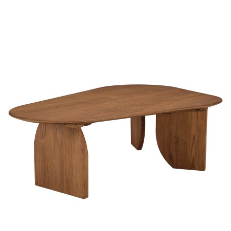 Organic-shaped coffee table in recycled teak | Sixtine Collection