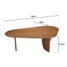 Organic-shaped coffee table in recycled teak | Sixtine Collection