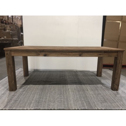 SECONDE MAIN - Table à manger rectangulaire marron 200x90cm bois Pin recyclé