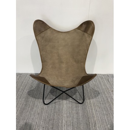 Butterfly chair in canvas and leather | SECOND-HAND