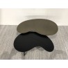 SECOND-HAND - Set of 2 oval coffee tables in matt black and gold aluminium SECOND-HAND - Set of 2 oval coffee tables in matt black and gold aluminium
