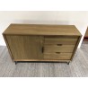 SECOND-HAND - Natural wood sideboard with 1 door and 3 drawers SECOND-HAND - Natural wood sideboard with 1 door and 3 drawers
