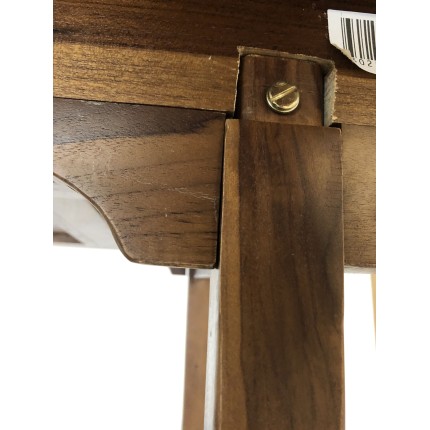 SECONDE MAIN - Table de jardin 4/6 pers. Rect. Ext. 120/180cm bois Teck huilé