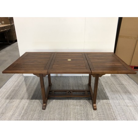 MAEVA Garden Table for 4/6 People - Teak Wood - Extendable 120/180 x 90 cm