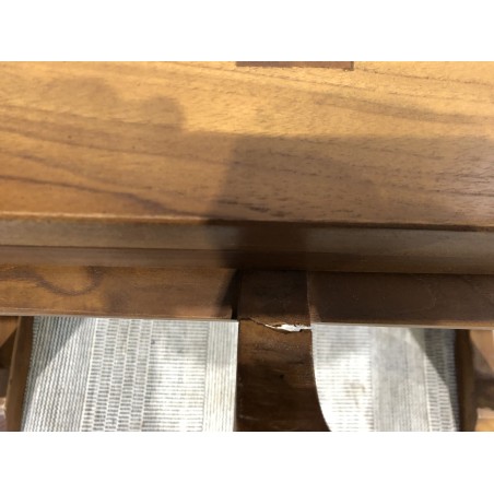 SECONDE MAIN - Table de jardin 4/6 pers. Rect. Ext. 120/180cm bois Teck huilé