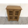 API Brown Cabinet with 2 Louvered Doors in Teak Wood API Brown Cabinet with 2 Louvered Doors in Teak Wood