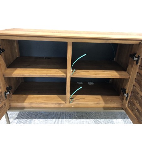 SIXTINE Recycled Teak Wood Sideboard with 3 Doors