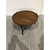 SIXTINE Round Coffee Table 58x58cm - Recycled Teak Top SIXTINE Round Coffee Table 58x58cm - Recycled Teak Top