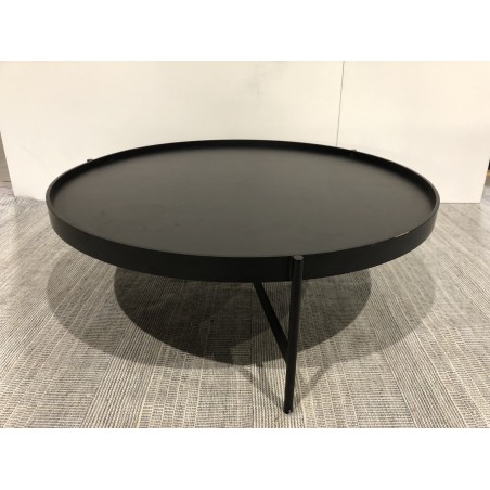 Black round coffee table 102x102cm | Second-hand