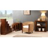 LORINE Nesting Tables - Set of 3 Rectangular Tables in Brown Mindi Wood