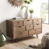Brown Wood Scandi Chest of Drawers with 8 Drawers | Second Hand Brown Wood Scandi Chest of Drawers with 8 Drawers | Second Hand