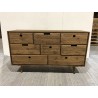 Brown Wood Scandi Chest of Drawers with 8 Drawers | Second Hand Brown Wood Scandi Chest of Drawers with 8 Drawers | Second Hand