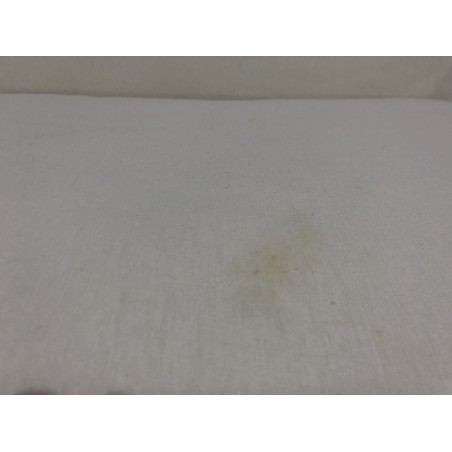 Canapé 2 places coussins blanc en bois et rotin | Seconde Main