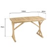 Bureau WILL en branches de teck naturel 120x60cm | Seconde main Bureau WILL en branches de teck naturel 120x60cm | Seconde main