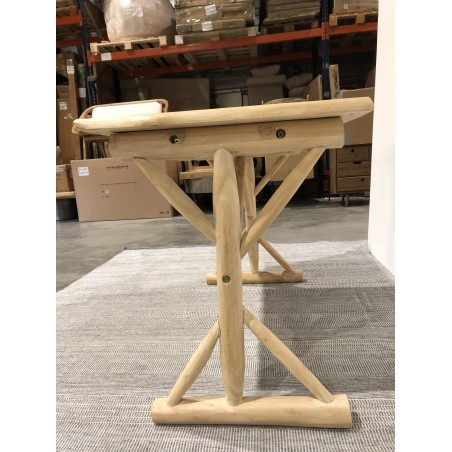 Bureau WILL en branches de teck naturel 120x60cm | Seconde main