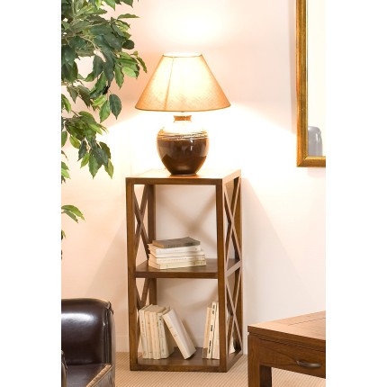 Étagère marron 2 cases 40 cm LAUREN en bois Mindi