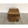 Cube 40x40cm bois Teck nature - SECONDE MAIN Cube 40x40cm bois Teck nature - SECONDE MAIN