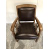 Teak and brown leather armchair | SECOND-HAND Teak and brown leather armchair | SECOND-HAND