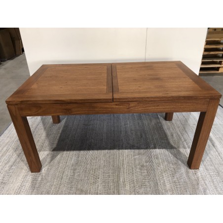 Rectangular dining table with extension, 160/200 cm, brown Mindi wood | Second-Hand