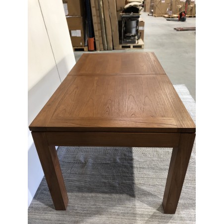 Rectangular dining table with extension, 160/200 cm, brown Mindi wood | Second-Hand