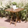 Table de jardin 2 personnes en bois teck huilé Table de jardin 2 personnes en bois teck huilé