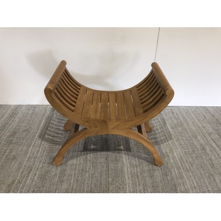 Stool / Yuyu 1 seat brown teak wood | Seconde Main