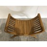 Stool / Yuyu 1 seat brown teak wood | Seconde Main Stool / Yuyu 1 seat brown teak wood | Seconde Main