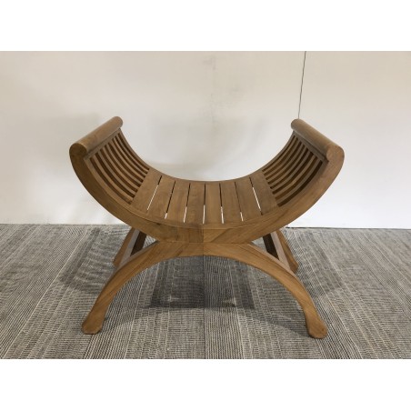 Stool / Yuyu 1 seat brown teak wood | Seconde Main