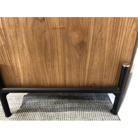 Sideboard with 4 doors and 2 niches in recycled teak wood | Second Hand