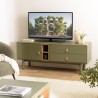 TV cabinet with 1 door, 2 drawers and 2 green wooden compartments | Second Hand TV cabinet with 1 door, 2 drawers and 2 green wooden compartments | Second Hand