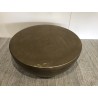 Round shell coffee table 90x90cm in antique gold aluminium | Second Hand Round shell coffee table 90x90cm in antique gold aluminium | Second Hand