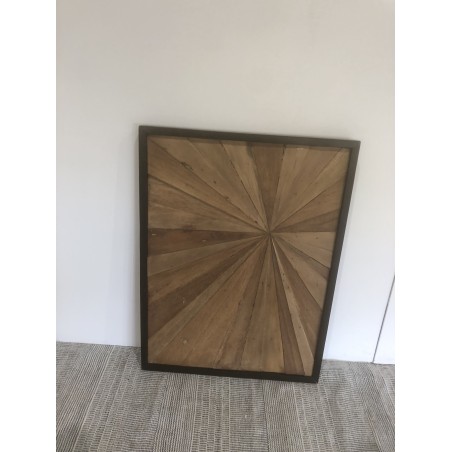 Décoration murale bois  rectangulaire Teck recyclé nature | Seconde Main