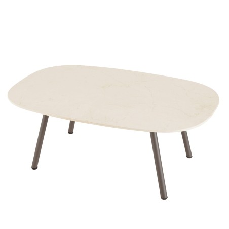 Salon de jardin 4 places en acier et cordage synthétique taupe | Vick