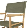 Set de 2 fauteuils pliants bambou et tissu vert  | Meubles Macabane