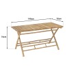 140x70cm folding bamboo dining table | Macabane Furniture