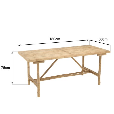 Table à manger en bambou 180x80cm | Collection Vital