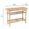 Bamboo console table with 2 shelves, 100x40cm | Vital Collection