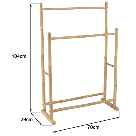 Double bamboo towel rack | Vital Collection