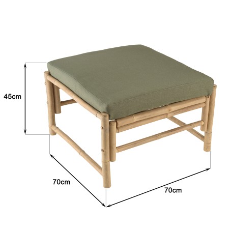 3-seater sofa, 1 footstool, 1 bamboo coffee table | Vital Collection