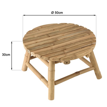 3-seater sofa, 1 footstool, 1 bamboo coffee table | Vital Collection