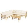 6-seater sofa and 1 bamboo coffee table | Vital Collection