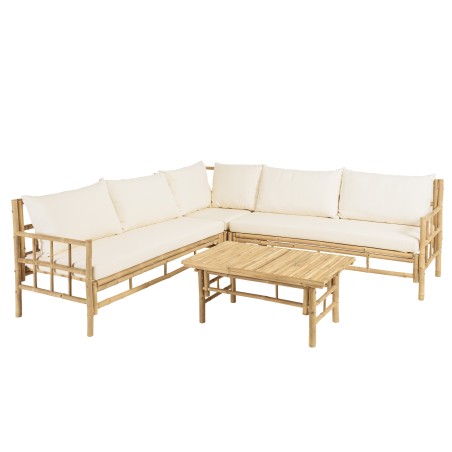 Canapé 6 places et 1 table basse en bambou | Collection Vital