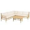 6-seater sofa and 1 bamboo coffee table | Vital Collection