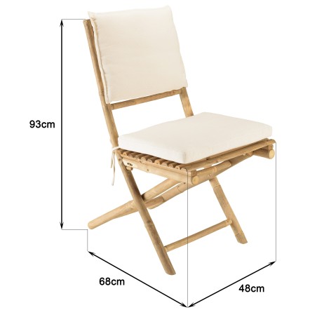 2 folding bamboo chairs and 1 folding table | Vital Collection