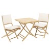 2 chaises et 1 table pliantes en bambou | Collection Vital