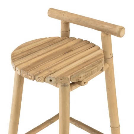 Bar and 2 stools with bamboo backrest | Vital Collection